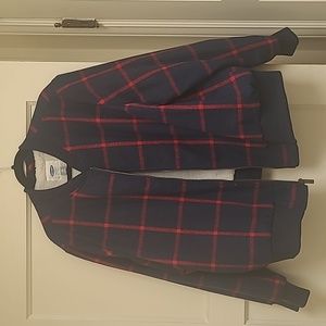 Old Navy navy blue/red eindow pane bomber style jacket